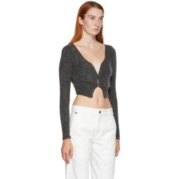 Jacquemus Le Cardigan Alzou in Light Grey size M(38) BNWT - Picture 2 of 14